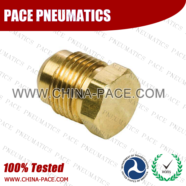 Flared Plug SAE 45 Degree Flare Fittings, Brass Pipe Fittings, Brass Air Fittings, Brass SAE 45 Degree Flare Fittings